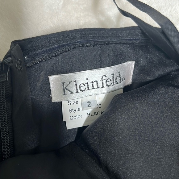 Kleinfeld Pleated-Bodice High-Low Bridesmaid Dress Black Size 2 NWT - Picture 8 of 15